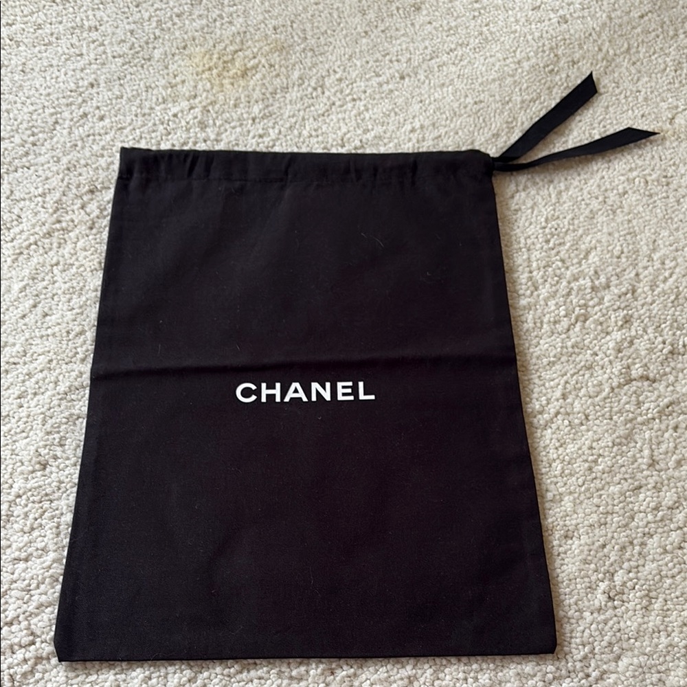AuthenticCHANEL Black Drawstring  Dust Bag